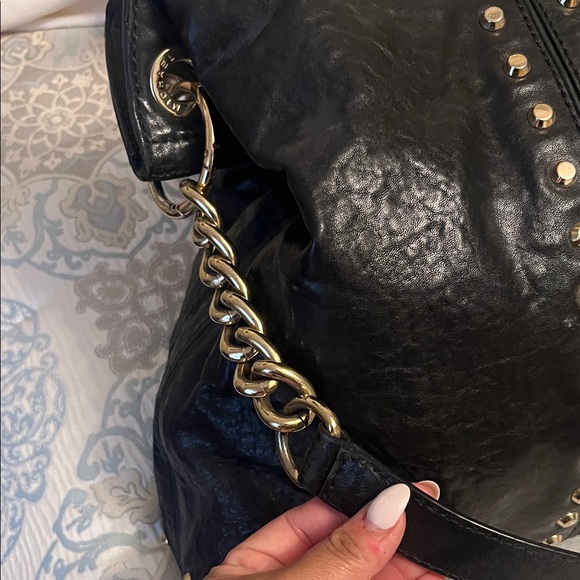 Michael Kors Black Studded Shoulder Bag - Picture 5 of 6